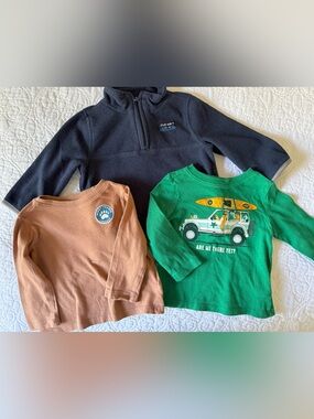 Baby Boy Old Navy 12-18M Long Sleeve Shirt Fleece Pullover Bundle